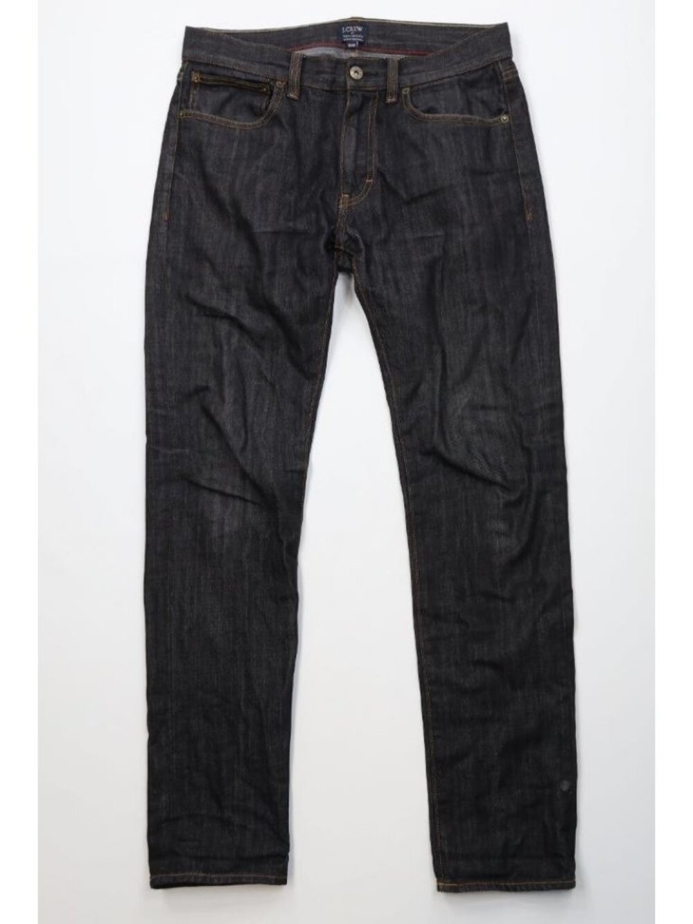 J Crew The Driggs Mens 3032 Faded Slim Skinny Fit Straight Leg Denim Jeans Black